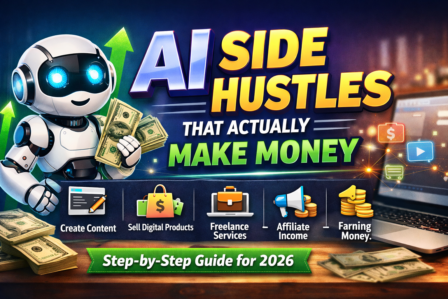This guide focuses on AI side hustles that actually make money.
