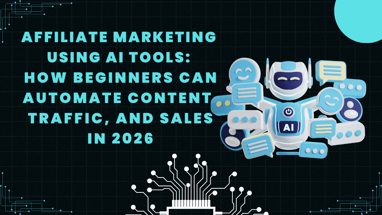 Affiliate Marketing Using AI Tools: How Beginners Can Automate Content, Traffic, and Sales. Affiliate marketing used to look like a full-time