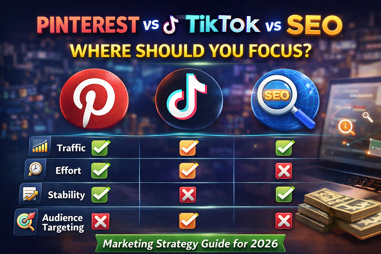 Pinterest vs TikTok vs SEO: Where Should You Focus in 2026?